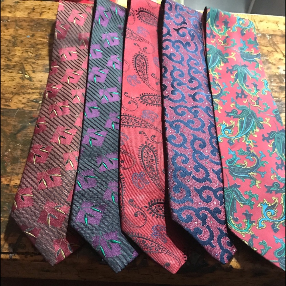 Valentino silk ties ( 5 bundle ) made in Italy